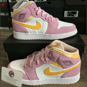 JORDAN 1 MID SE GS ARCTIC PINK CHERRY BLOSSOM